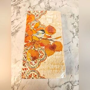 Autumn Leaf and Bird Design Paper Napkins